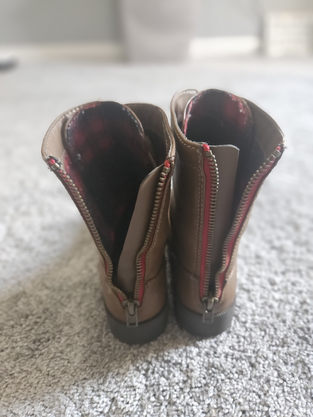 Brown Lace-Up Women's Combat Boots - Picture 6 of 7